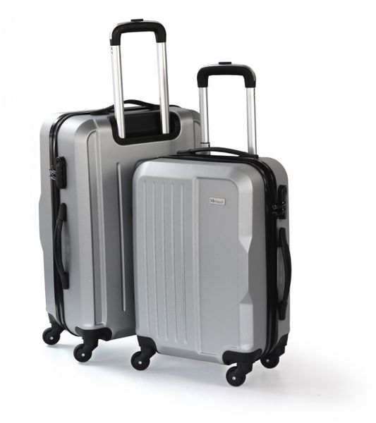 Medoodi Paris ABS 2 Piece Luggage Set - Silver