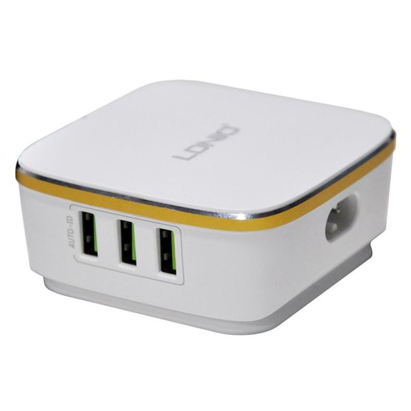 LDNIO A6704 6 USB 5V / 7.0A 2.0 Quick Charge Desktop USB Charger - White