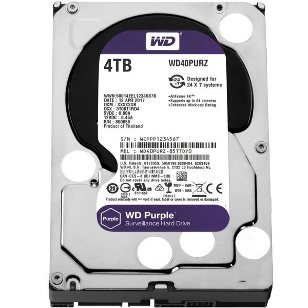 Western Digital Surveillance 4TB Internal NON PC DRIVE
