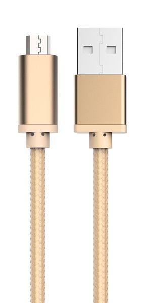 Muvit Bling Micro USB Braided Cable - Gold