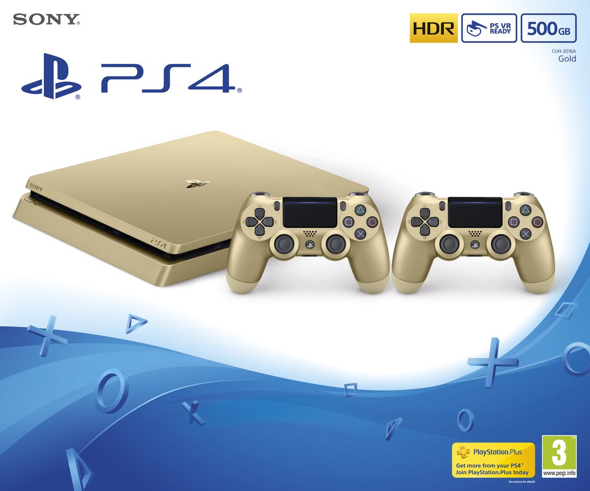 Ps4 500gb Slim Gold Console With 2 Ds4 V2 Controllers (ps4) | Buy