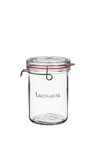 Luigi Bormioli - 1 Litre Lock-Eat Glass Food Jar With Lid