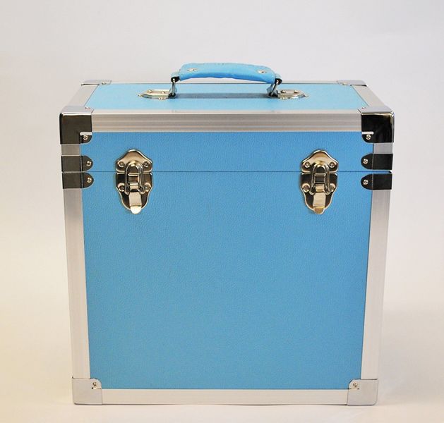 Record Box - 50 LP Record Storage Carry Case - Light Blue (Parallel Import)