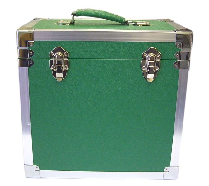 Record Box - 50 LP Record Storage Carry Case - Green