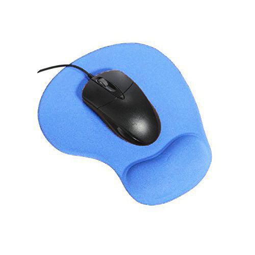 Mousepad Fabric with Gel Wrist Support - Light Blue