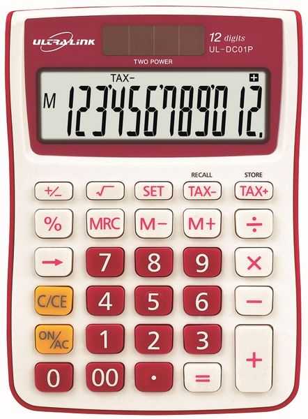 Link 12 Digit Tax Calculator - Pink image