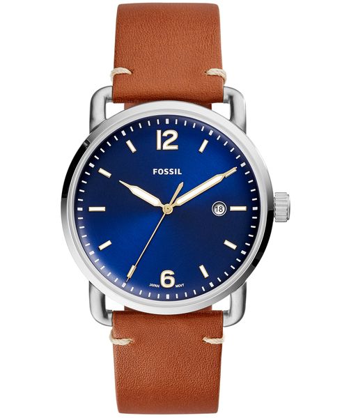 Fossil Men's Commuter Brown Leather Strap Watch - FS5325