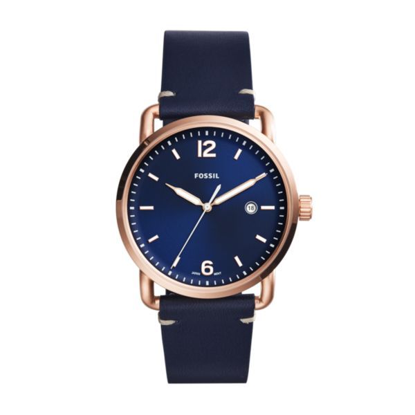 Fossil Commuter Blue Leather Watch - FS5274