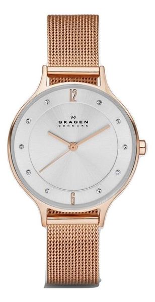 Skagen Ladies Anita Rose Gold Stainless Steel Strap Watch - SKW2151