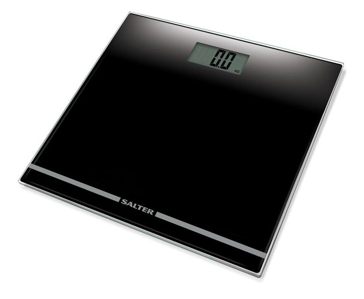 Salter Large Display Glass Electronic Scale - Black