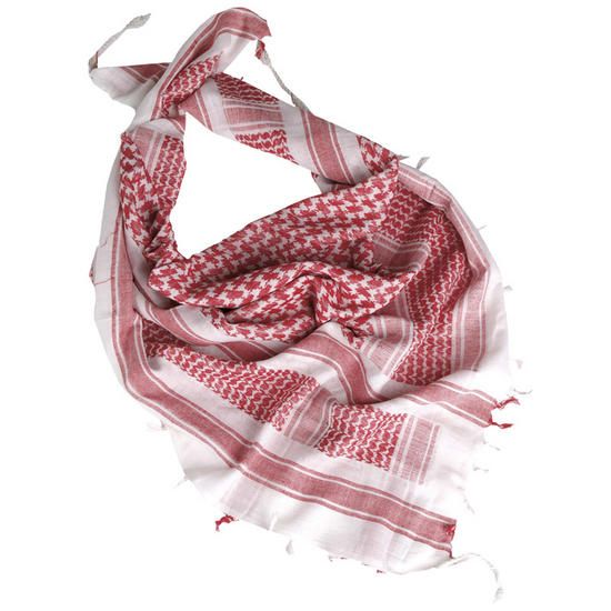 G&amp;G Shemagh Keffiyeh Arab Scrim Scarf - Red &amp; White