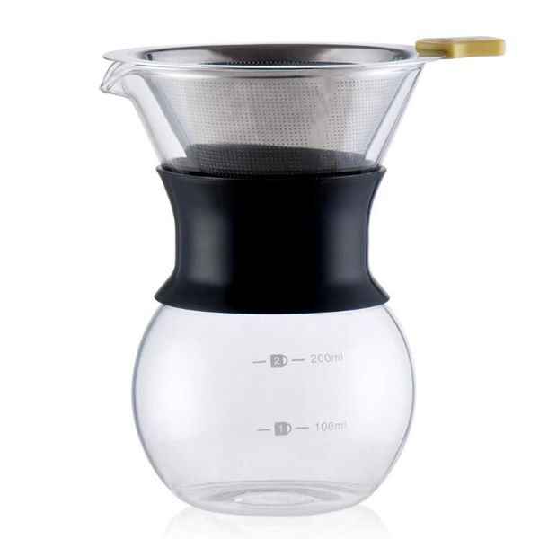 Glass Coffee Maker With Stainless Steel Filter 200ml Shop Today. Get
