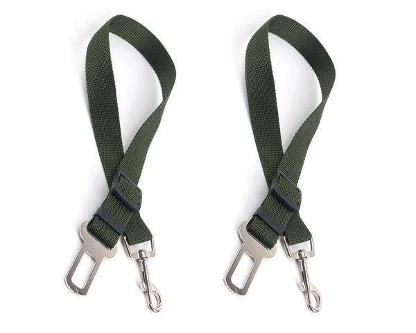 Adjustable Nylon Pet Safety Car Seat Belt - 2 Pack