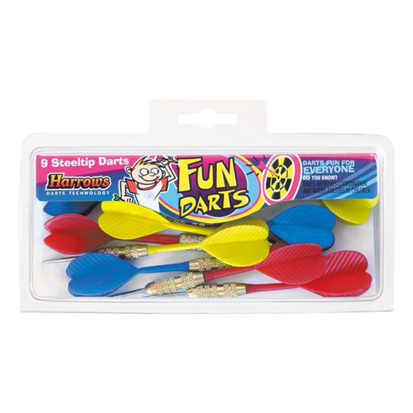 Harrows Fun Darts Steeltip 3 Set - 9 Piece