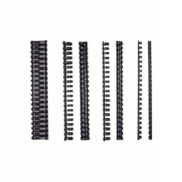 Meeco 12mm Binding Element - Black 100pcs