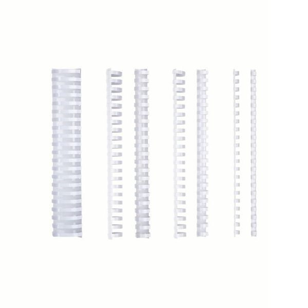Meeco 25mm Binding Element - White 50pcs
