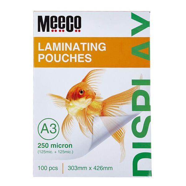 Meeco A3 250 Micron Laminating Pouch - 100pcs/Pk
