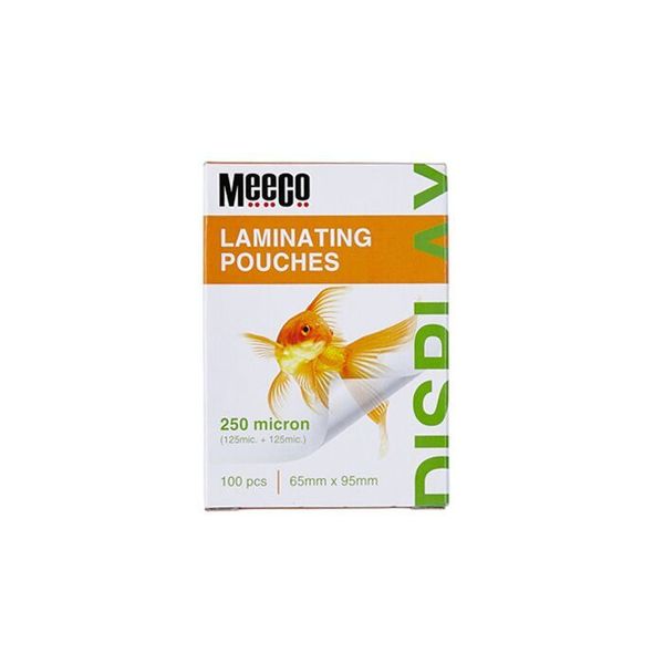 Meeco 65x95mm 250mic Laminating Pouch - 100pcs