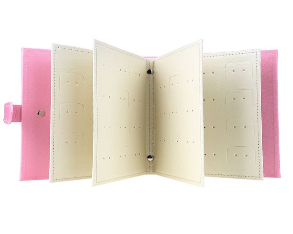 Portable Earrings Organizer Book - Pink