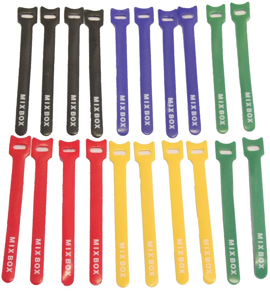 20 Piece 12 X 120mm Hook And Loop Cable Tie Nylon Strap Power Wire Management Shop Today Get It