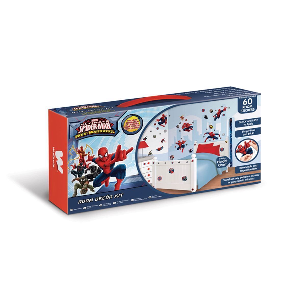 walltastic spiderman room decor kit - 61 wall stickers | buy walltastic spiderman room decor kit - 61 wall stickers | buy