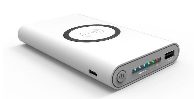 Wireless Smartphone Charger Qi 8000 mAh - White