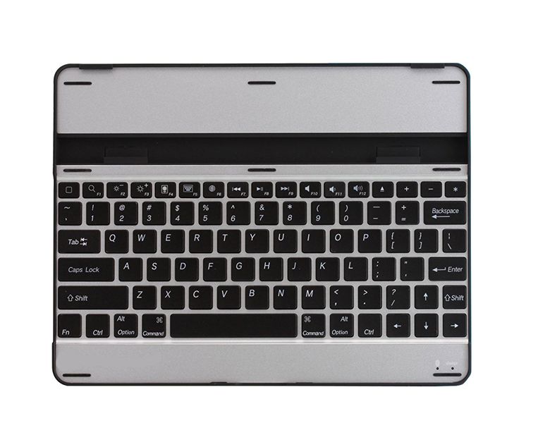 Bluetooth Keyboard &amp; Stand for iPad 2/3/4 - Silver &amp; Black