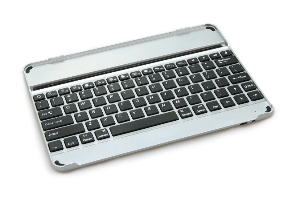 Bluetooth Keyboard & Stand for iPad 5/6 & Air Silver & Black Buy