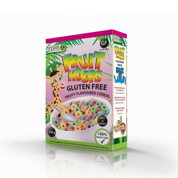 Wholesome Earth Gluten Free Cereal Fruit Hoops 350g