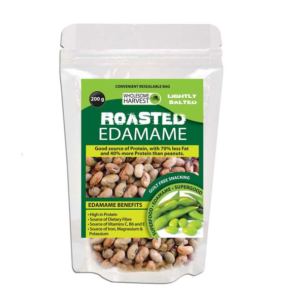 Wholesome Harvest Edamame Beans Roasted with Salt 200G
