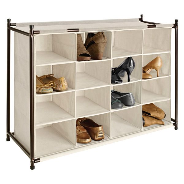 16 cubby shoe rack