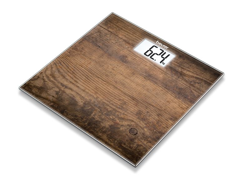 Beurer Design Glass Bathroom Scale GS 203 Wood