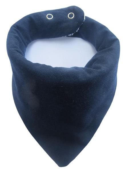 Navy Blue C Toweling Bandana Bib