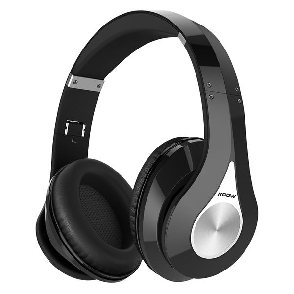 Mpow Foldable Wireless Bluetooth Headphones With Mic - Black