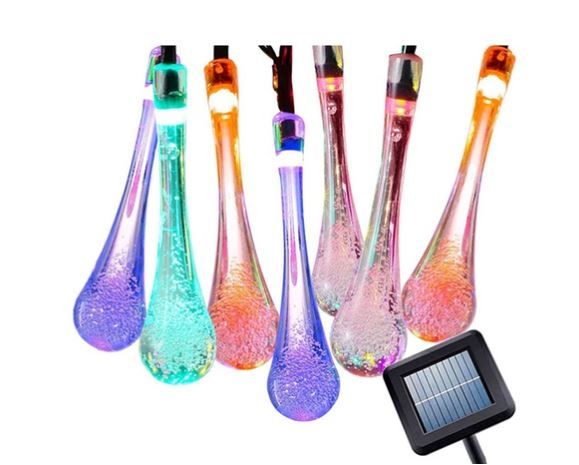 Iconix A 30-Led Solar Raindrop String Fairy Light- Mulit Color