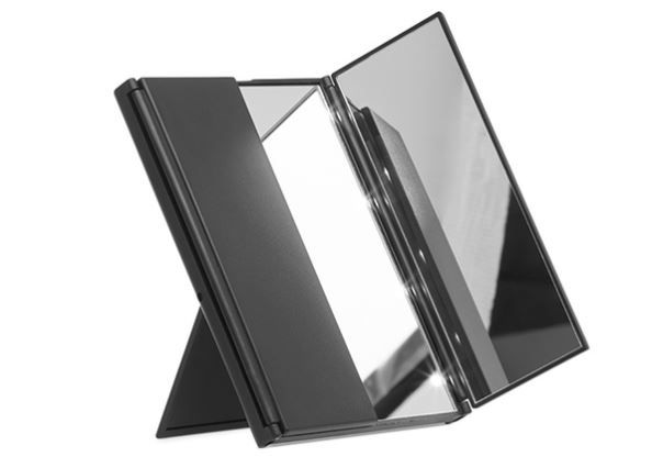 Eight-Led Tri-Fold Mirror