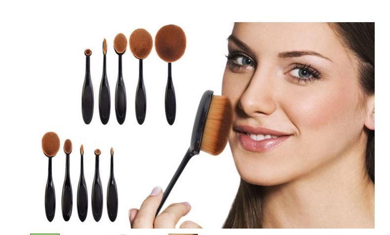 10-Piece Oval Make-Up Brush Sets