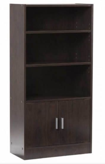 2 Door 3 Shelf Bookcase - Wenge
