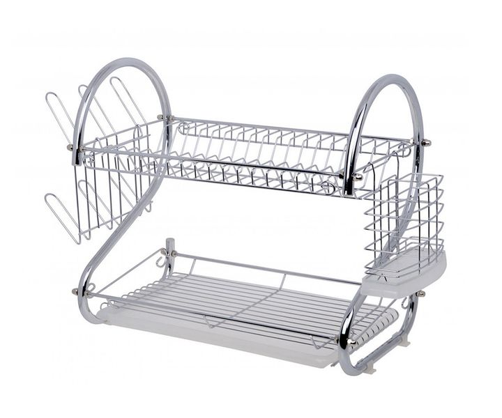 Dish Rack - Double Curve - Carbon Chrome