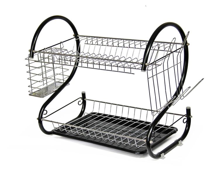 Dish Rack - Double Curve - Carbon Black