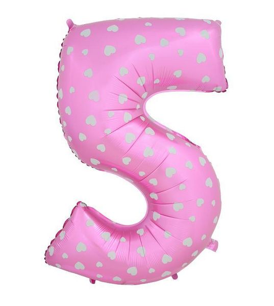 Foil Balloon Number 5 - Pink (Size: 30")