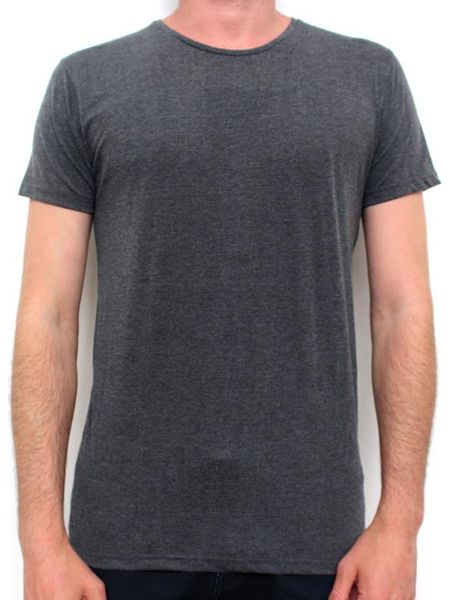 Silent Theory Mens Basic Crew Neck Tee - Grey Marle