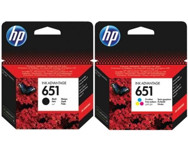 HP 651 Ink Black &amp; Tri-Colour Combo (OEM)