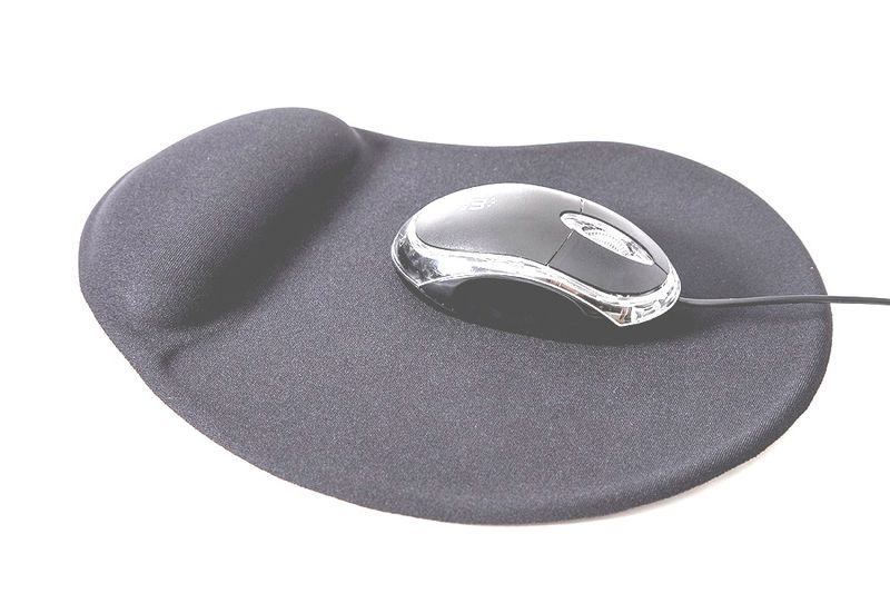 Gel Mouse Pad Wrist Rest Support - Black