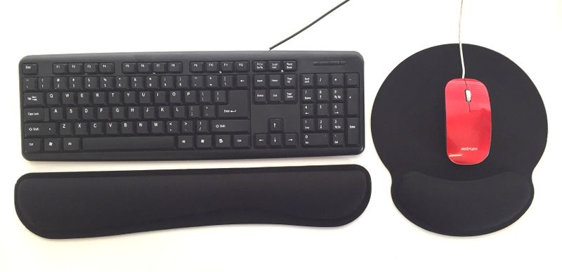Mouse Pad &amp; Keyboard Wrist Rest Support Combo