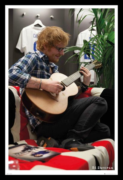 Ed Sheeran Wembley Poster with Black Frame