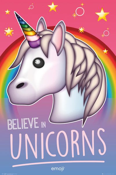 Emoji Believe in Uniorns Poster