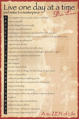 Dalai Lama A to Zen Poster