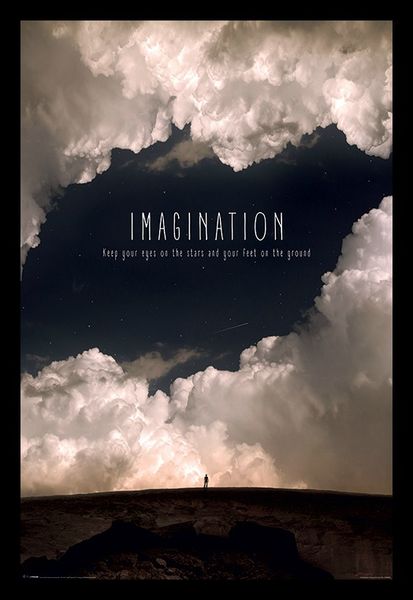 Imagination Poster with Black Frame