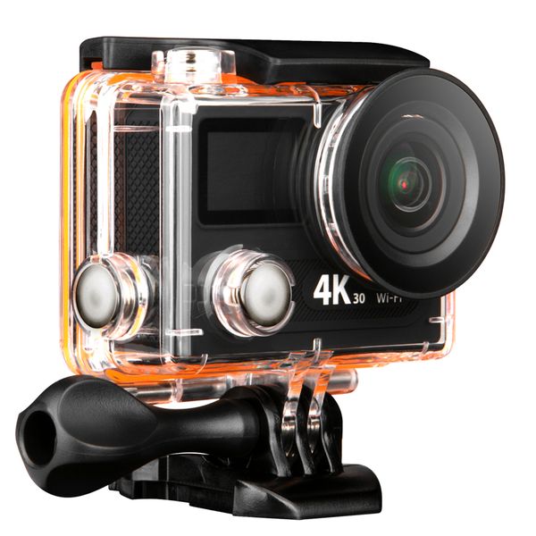 VR360 Dual Screen 4K Ultra HD Slim Waterproof Action Camera with Remote Control - Silver
